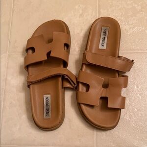 Steve Madden Brown Slide Sandals